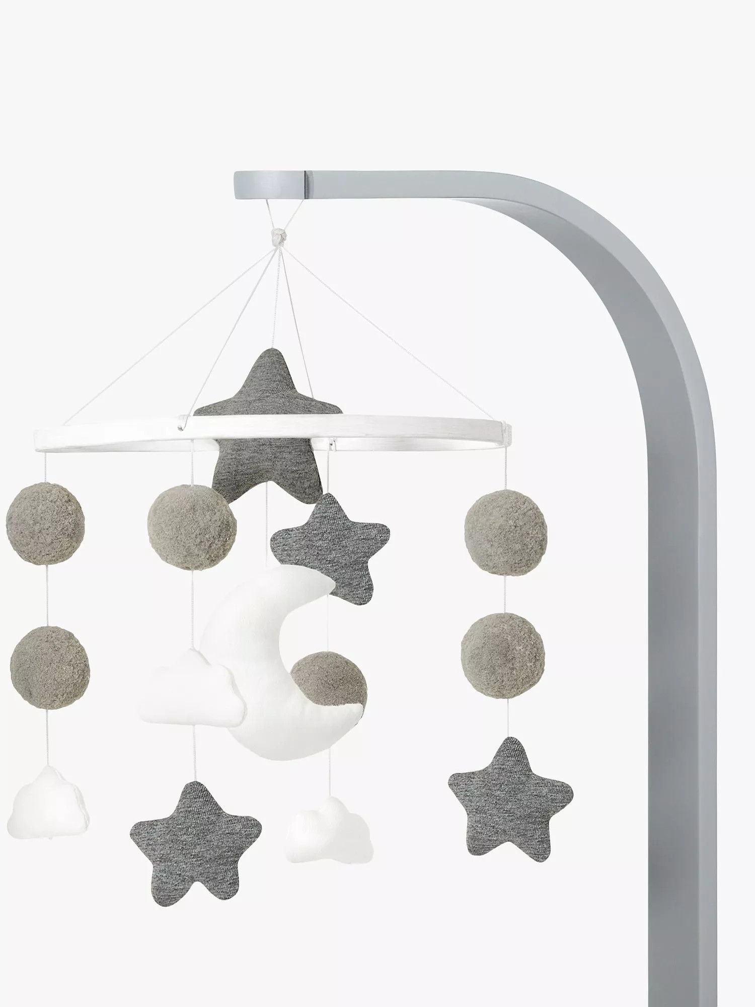 Snüz Baby Cot Mobile, Haze Grey | John Lewis (UK)