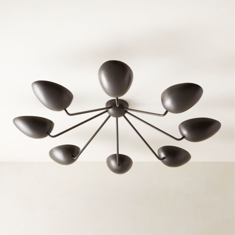 Boccia Curved Shade Matte Black Flush Mount Light + Reviews | CB2 | CB2