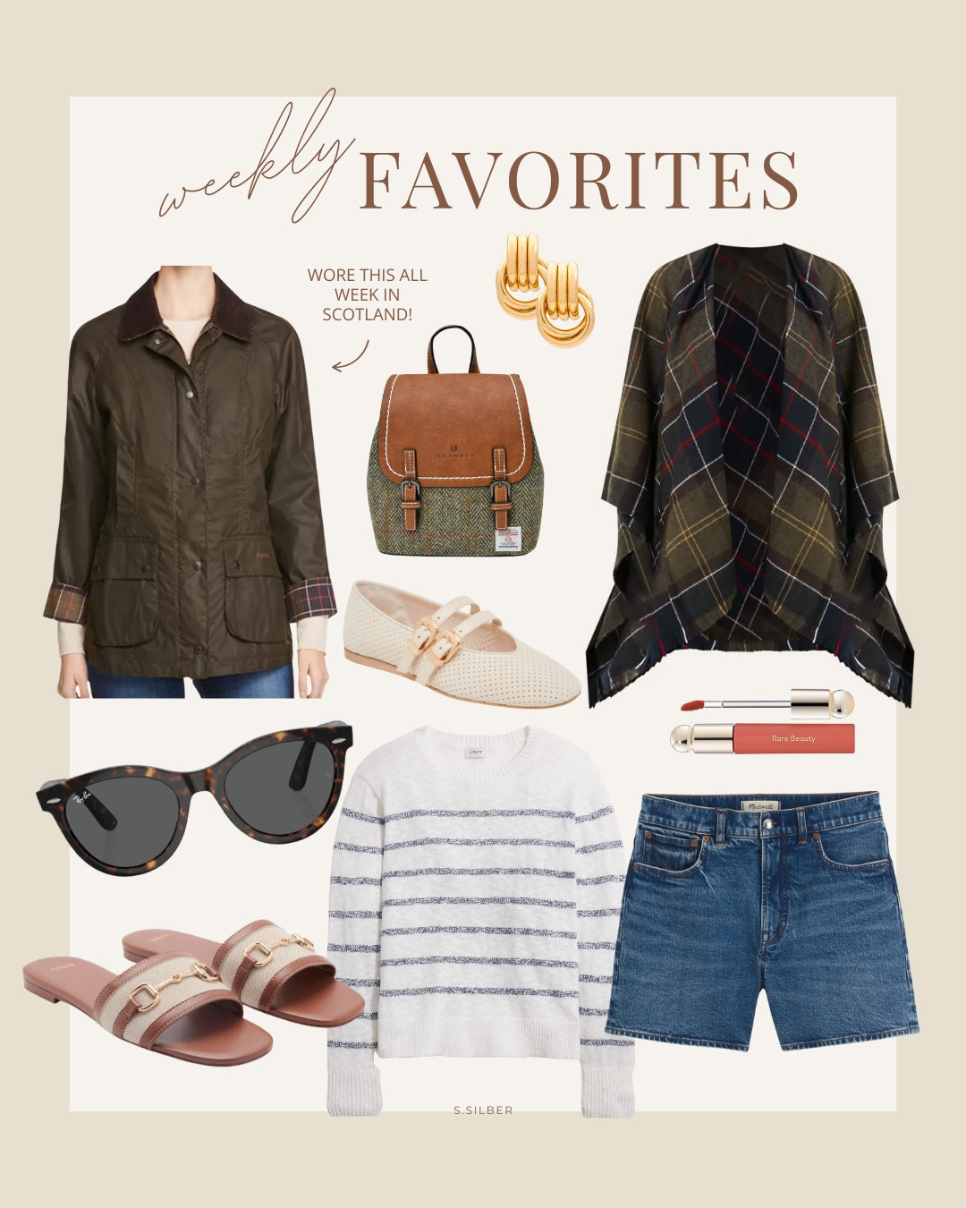 This week's top 10 favorites!

Barbour coat, tartan, Amazon backpack, sunglasses, sandals, denim shorts, summer sweater, J.Crew Factory, Madewell, Sephora, Nordstrom, Stefana Silber 

 #LTKSummerEdit #LTKSeasonal #LTKOver40