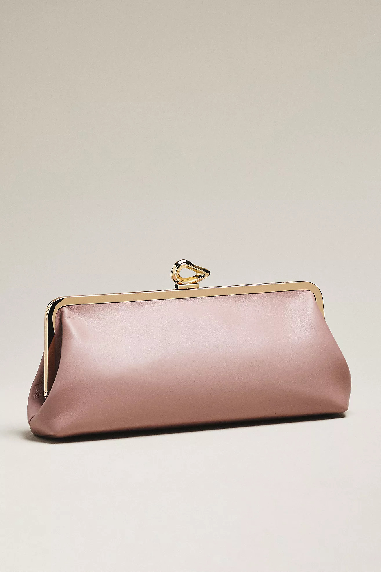 Claire Vegan-Leather Turnlock Clutch | Anthropologie (US)