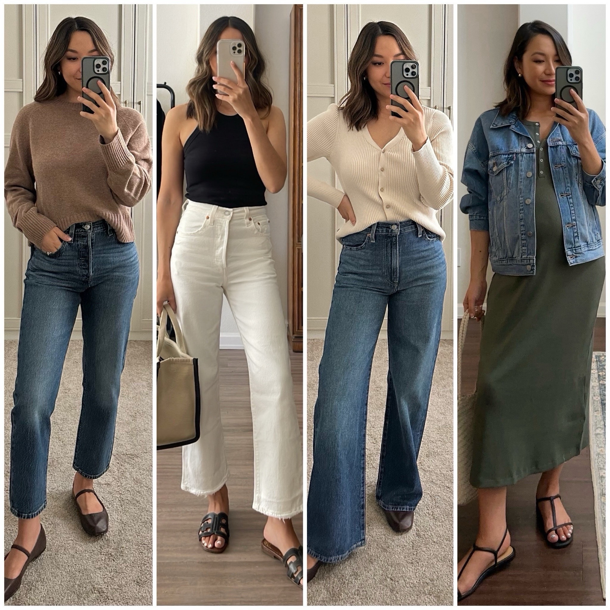40% off + free shipping at Levi’s for Cyber Monday!!

Left to right: 
• 501 crop jeans 
• ribcage high rise jeans 
• wide leg jeans 
• denim trucker jacket 

Other items on sale: 
• everlane boxy cut sweater (left outfit) 

#LTKSaleAlert #LTKCyberWeek