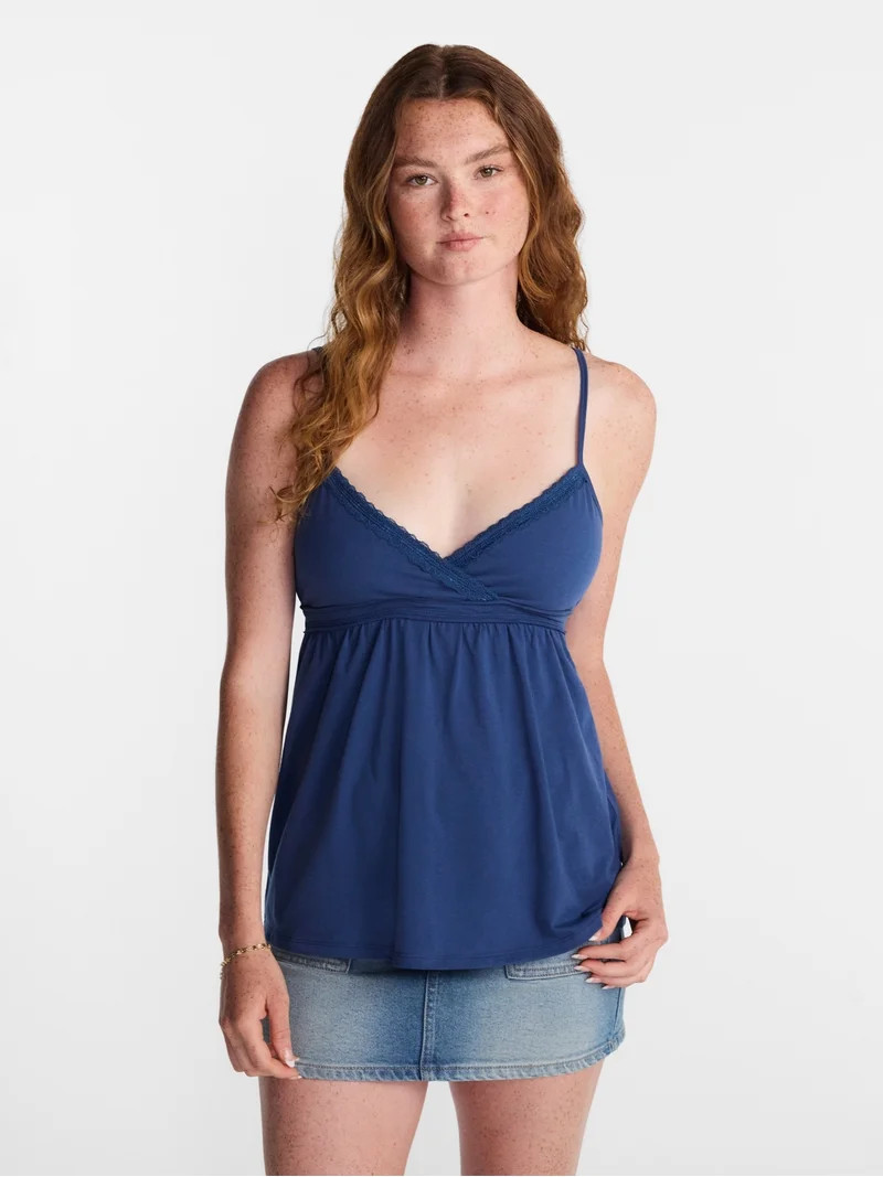 No Boundaries Knit Babydoll Cami, Womens | Walmart (US)