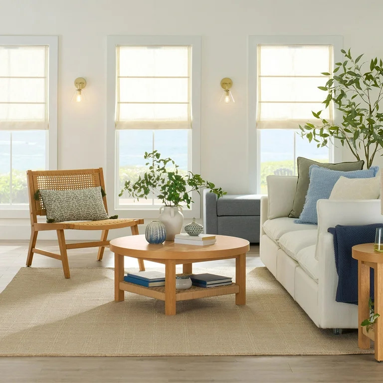 Better Homes & Gardens Woven Coastal Coffee Table, Light Honey | Walmart (US)