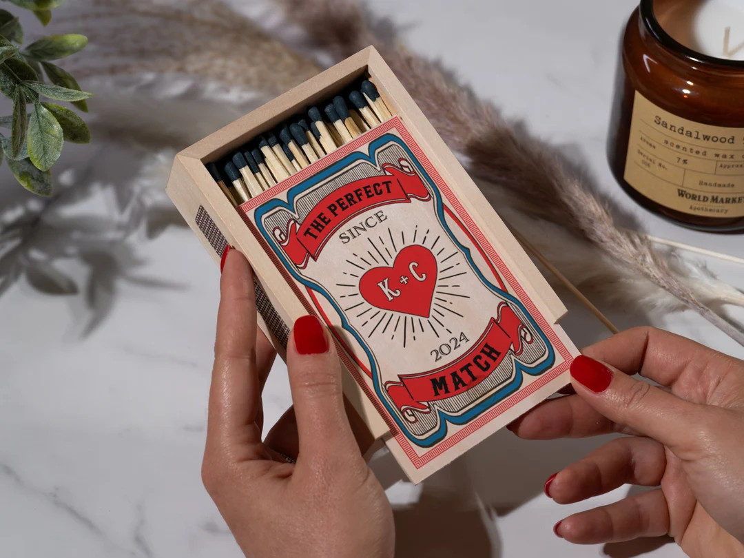 Couples Matchbox Personalized , Personalized Gifts for Couple, Custom Wood Matchbox, Match Boxes,... | Etsy (US)