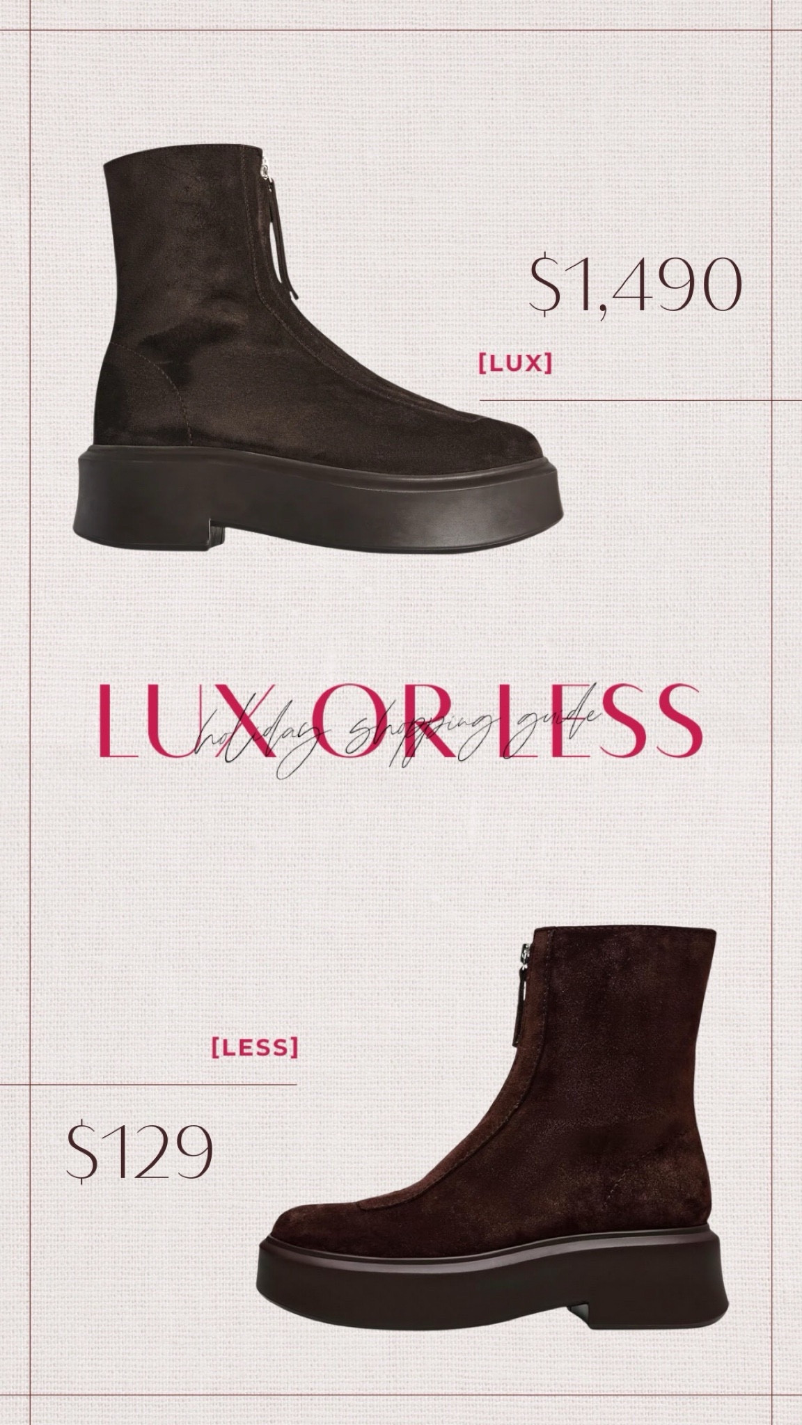 Boot luxe or less!





Boots, style, winter style, luxe or less 

#LTKOver40 #LTKShoeCrush #LTKSeasonal