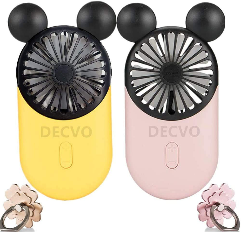 Cute Personal Mini Fan, Handheld & Portable USB Rechargeable Fan with Beautiful LED Light, 3 Adju... | Amazon (US)