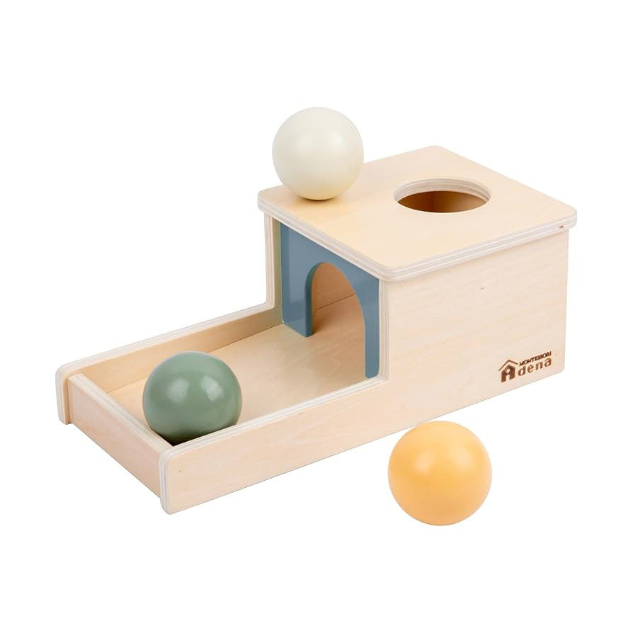 Adena Montessori Wooden Toy for 6-12 Month Baby 3 Balls,Sorting and Stacking Colorful Learning Ed... | Amazon (US)