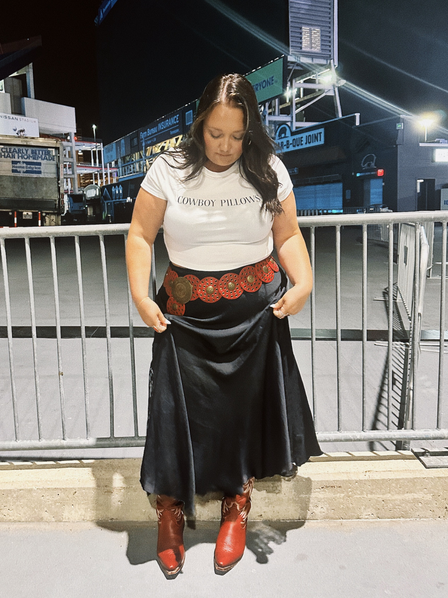 CMA fest night 2 outfit! Size xxl on top and xl in skirt! 

#LTKShoeCrush #LTKStyleTip #LTKMidsize