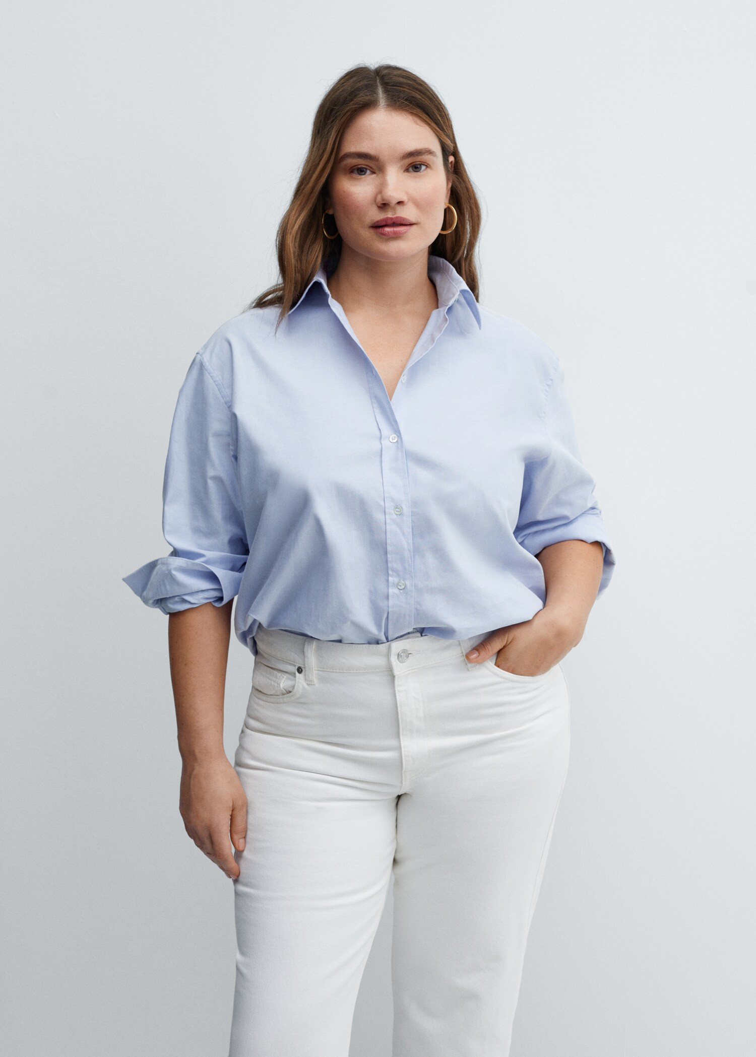 Straight-fit cropped jeans | MANGO (UK)