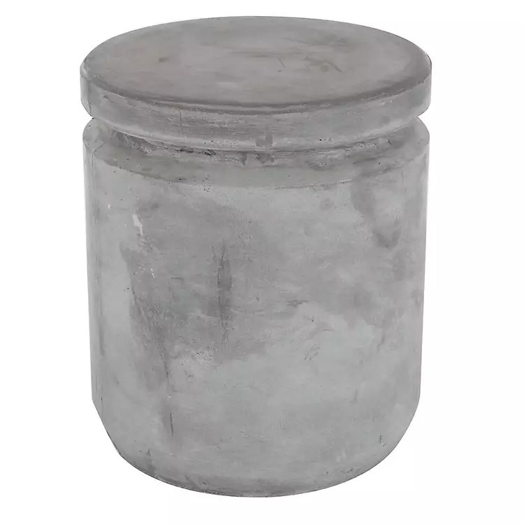 Matte Gray Clay Drum Garden Stool | Kirkland's Home