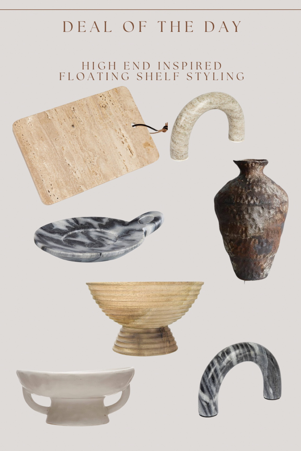 Just found some stunning Amazon decor pieces that are up to 69% off that look like they could be off of Lulu & Georgia’s website 😍😍😍 these would be gorgeous for open shelf styling, countertop styling, console/coffee table styling, etc 

All of these are such great prices! I got the travertine cutting board & black marble tray! 

#LTKSaleAlert #LTKStyleTip #LTKHome