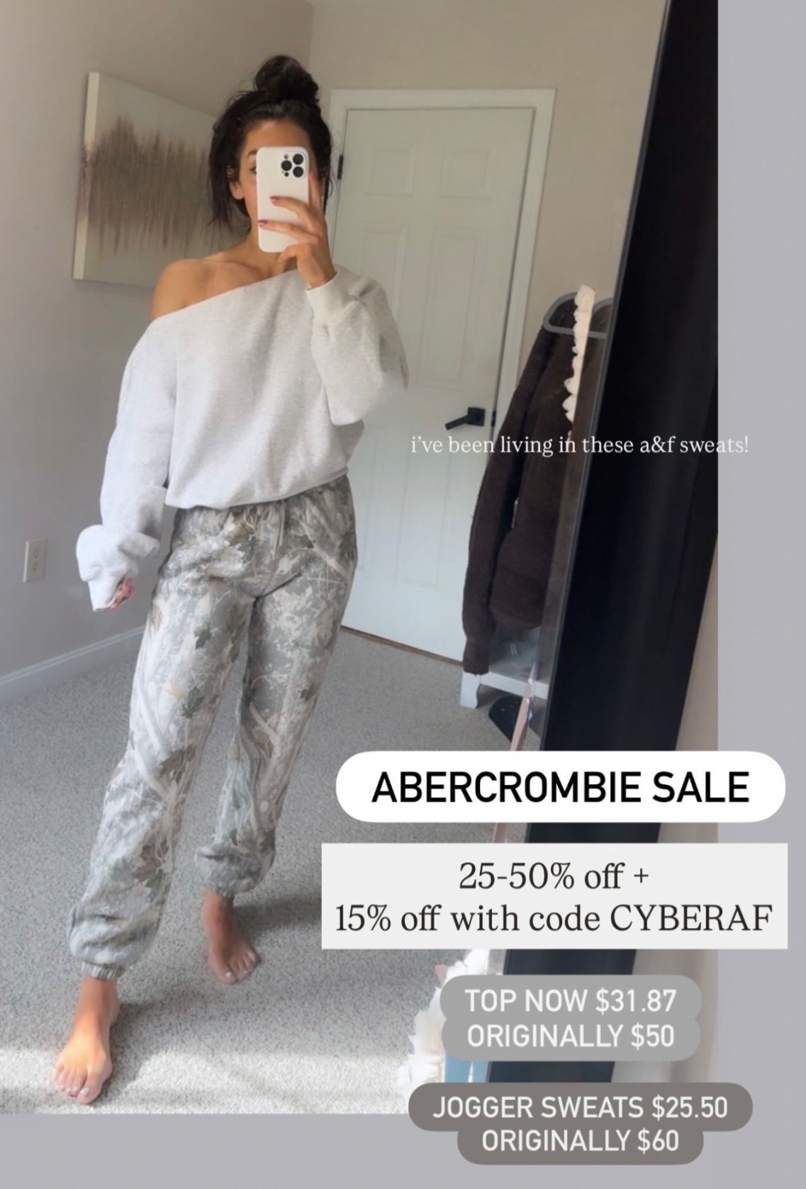 Abercrombie sweats &amp; now on sale! 
25%-50% off + 15% off with code CYBERAF

#LTKSaleAlert #LTKCyberWeek #LTKmomlife
