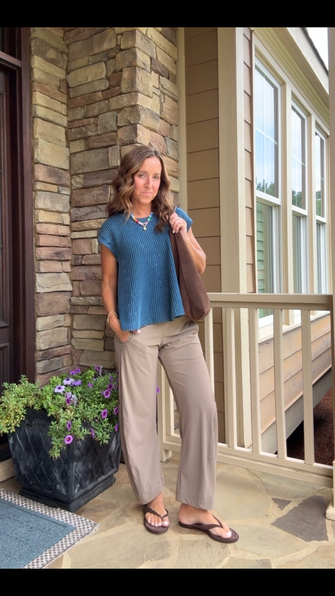 Pants on sale. Sleeveless swing sweater. 
Pants 2 reg. Sweater XS.

#LTKootd #LTKSaleAlert #LTKSeasonal