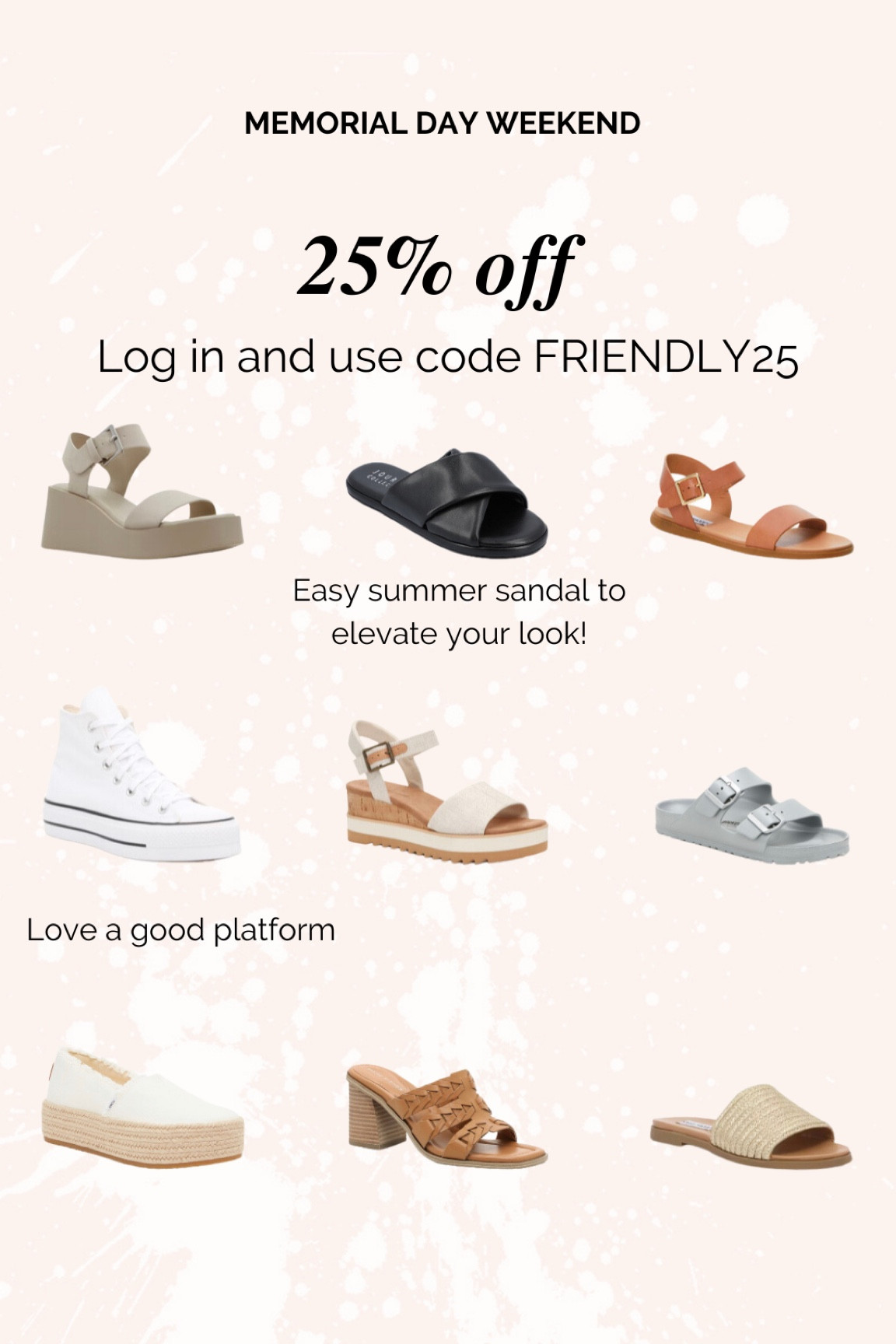 Sandals sneakers and heels
Sale alert 

#LTKshoecrush #LTKFind #LTKsalealert