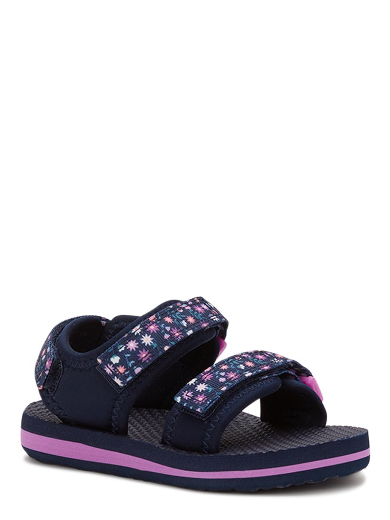 Wonder Nation Toddler Girl's Double Band Sandal | Walmart (US)