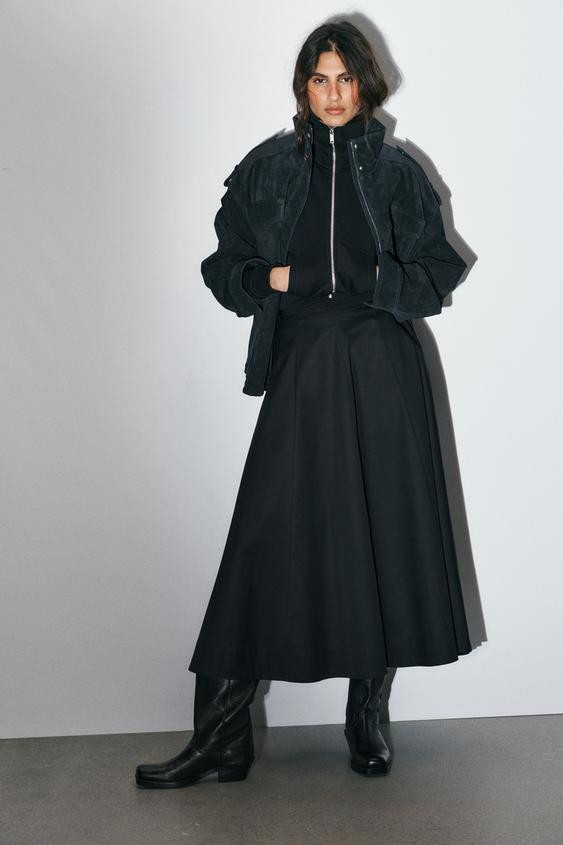 PLEATED MIDI SKIRT | Zara US