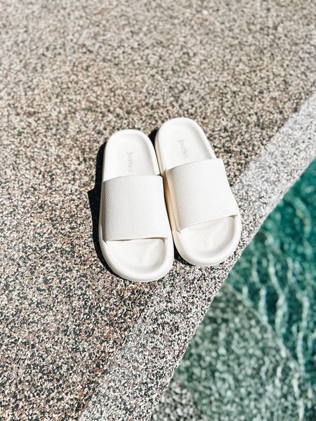 The perfect beach / pool shoes! 
Fashionablylatemom 
#1 bestseller
24 different colors 
Joomra Pillow Slippers for Women and Men Non Slip Quick Drying Shower Slides Bathroom Sandals | Ultra Cushion | Thick Sole
Amazon find 
Sale alert 

#LTKshoecrush #LTKsalealert