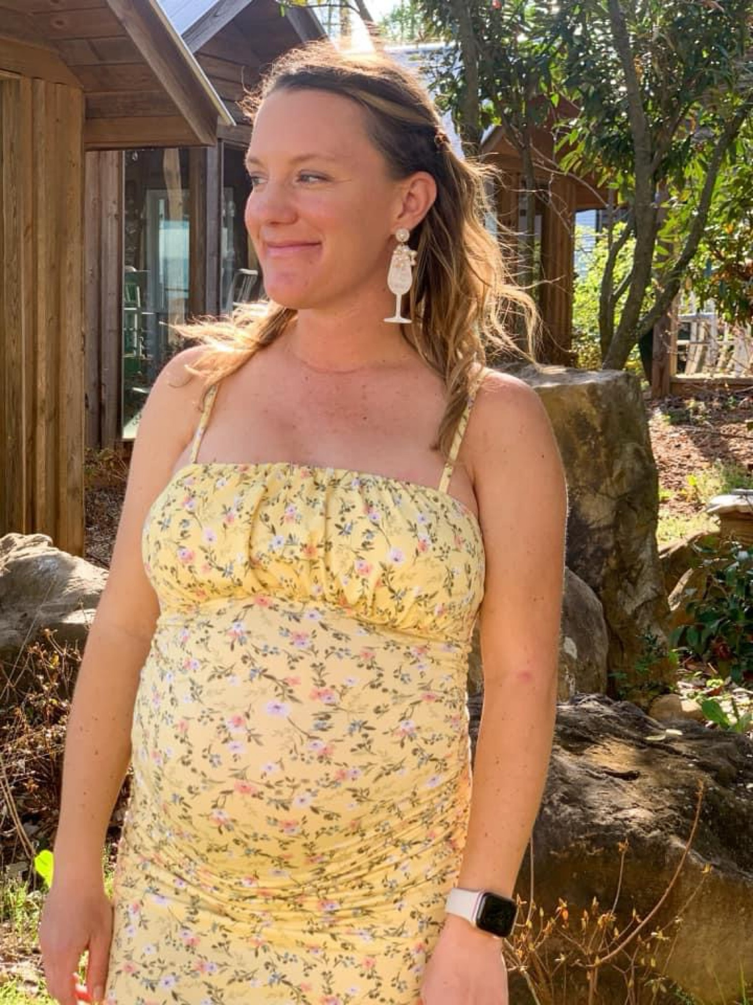 Bump-friendly floral mini dress with spaghetti straps 

Paired this with cute wine glass earrings while joining friends in North Georgia for winery tours in Dahlonega  

#LTKSeasonal #LTKbump #LTKstyletip