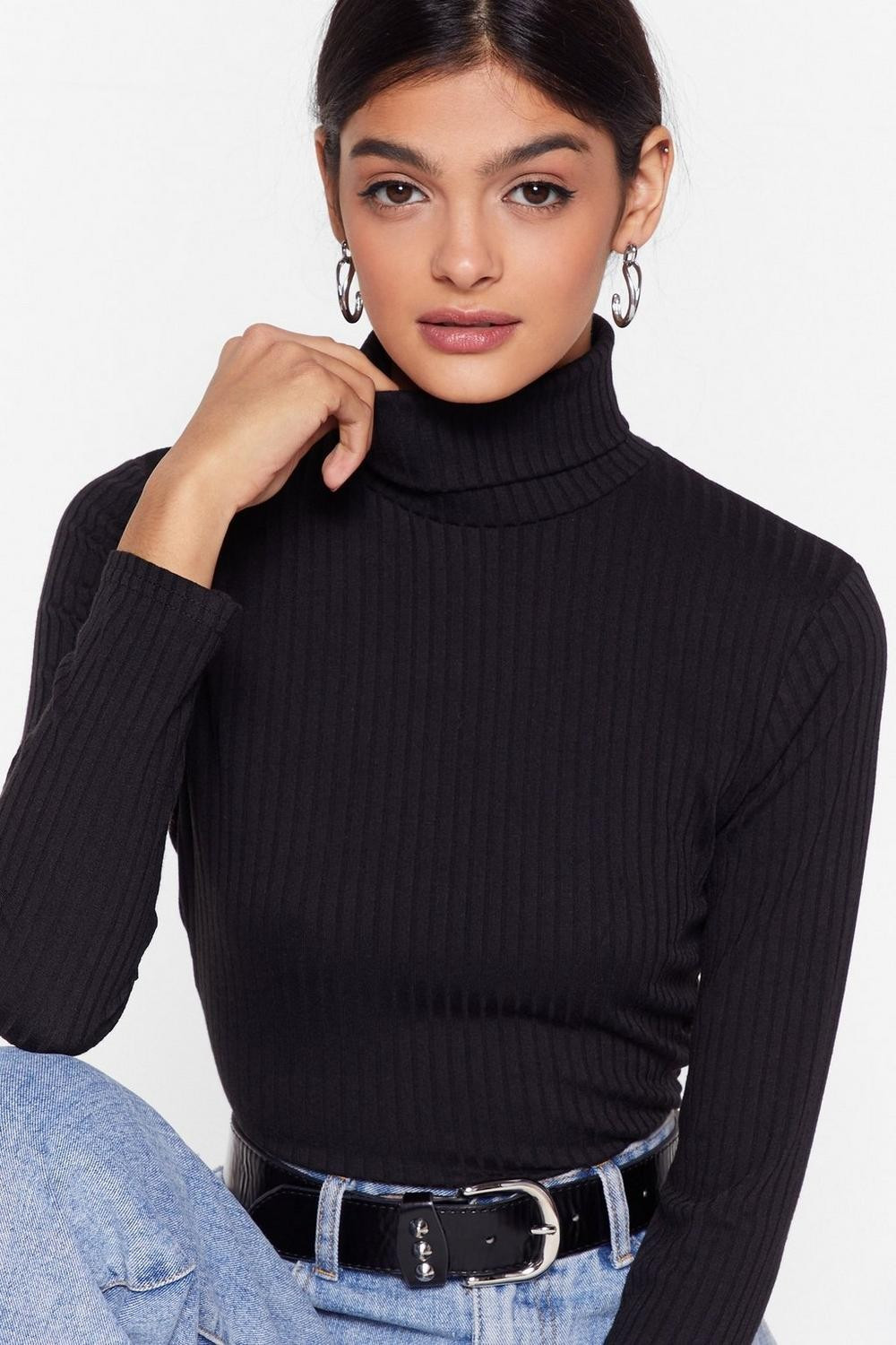 Roll With It Ribbed Turtleneck Sweater | NastyGal (US & CA)