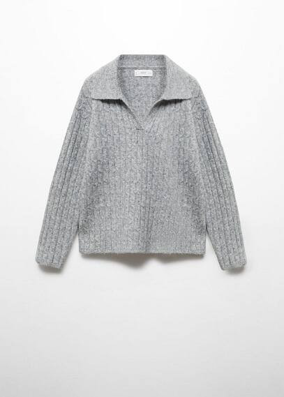 Knitted polo neck sweater grey - Kids - 9-10 years - MANGO KIDS | MANGO (UK)