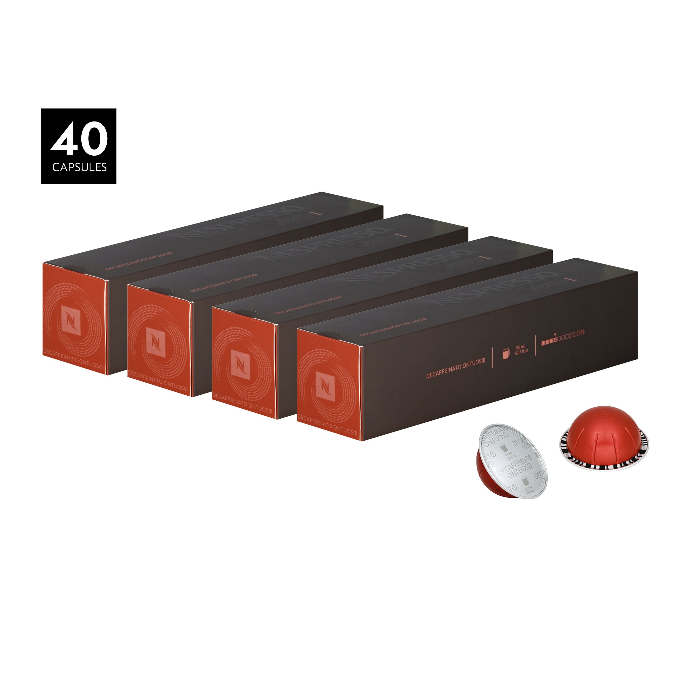 Nespresso Vertuo Espresso Capsules, Decaffeinato Ontuoso Gran Lung - 40 Count | Walmart (US)