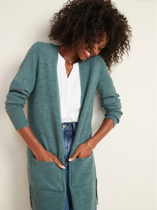 Cozy Long-Line Open-Front Sweater for Women | Old Navy (US)
