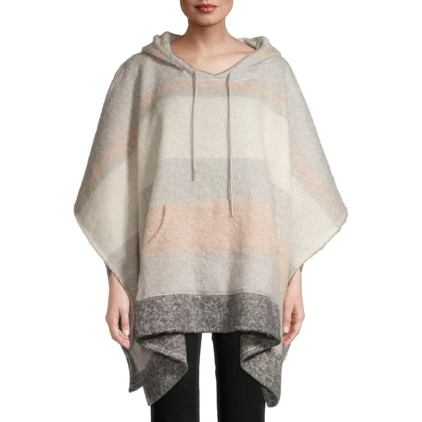 Time and Tru Women's Alpine Hooded Poncho | Walmart (US)