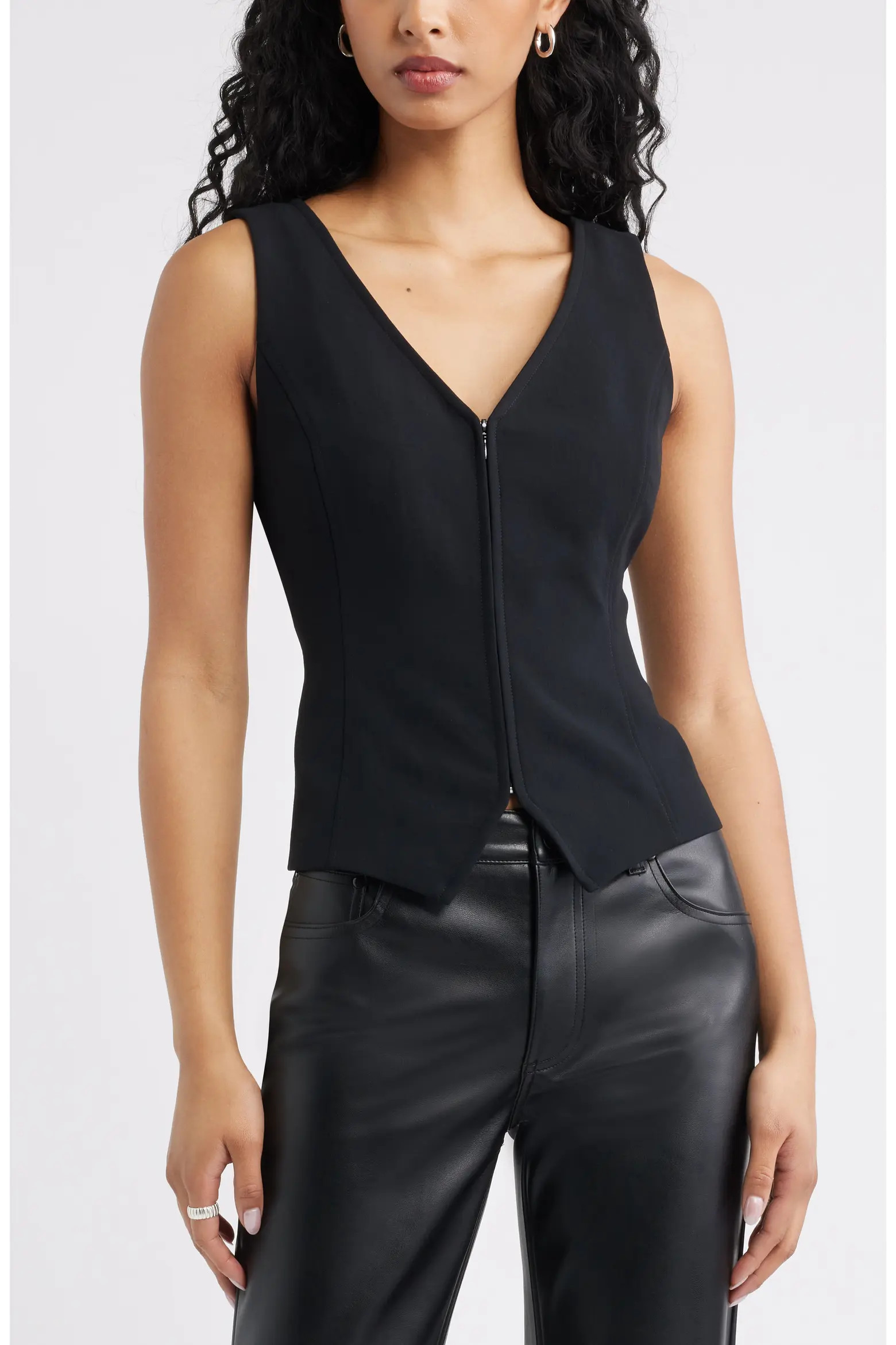 Open Edit Curator Crepe Sleeveless Top (Women) | Nordstrom | Nordstrom