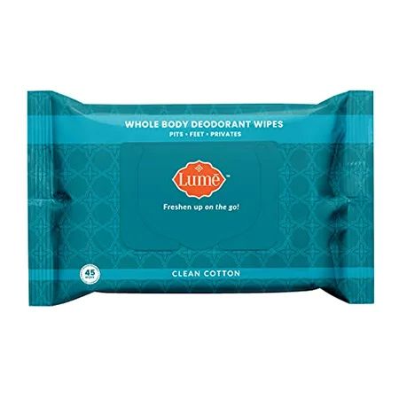Lume Deodorant Wipes Body and Underarm Cleansing Wipes 45 Count | Walmart (US)
