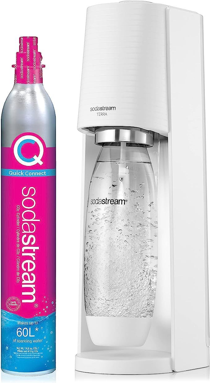 SodaStream Terra Sparkling Water Maker (White) with CO2 and DWS Bottle | Amazon (US)
