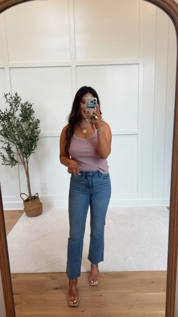 Obsessed with these jeans from target! This tank is so cute!! Grab this whole look here! ￼

#LTKmomlife #LTKootd #LTKOver40