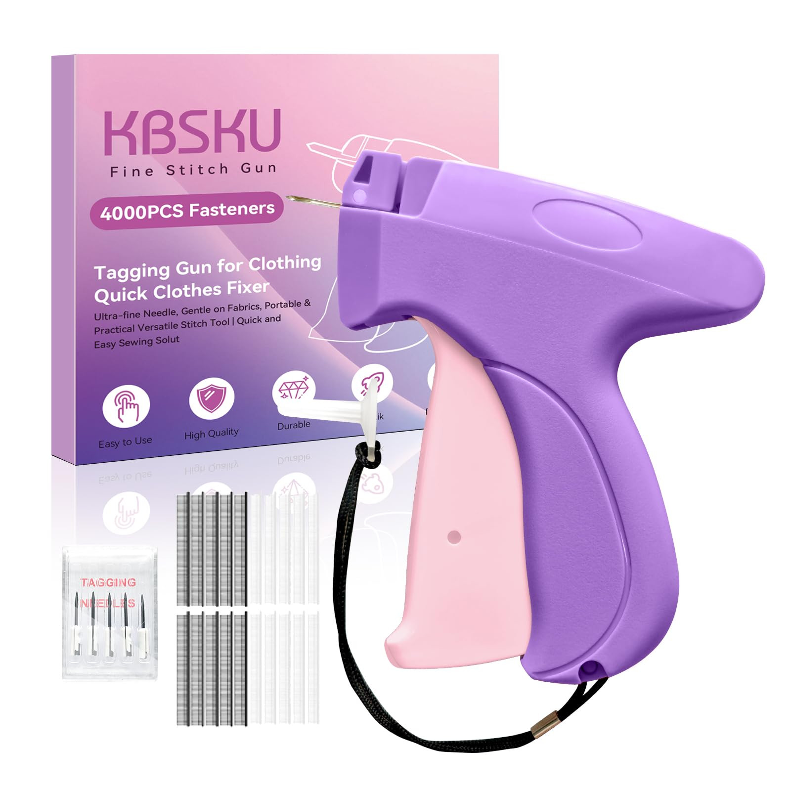 KBSKU Upgraded Stitch Gun for Clothes - Tagging Gun for Quick Clothing Fixer Tool with 6 fine Nee... | Amazon (US)