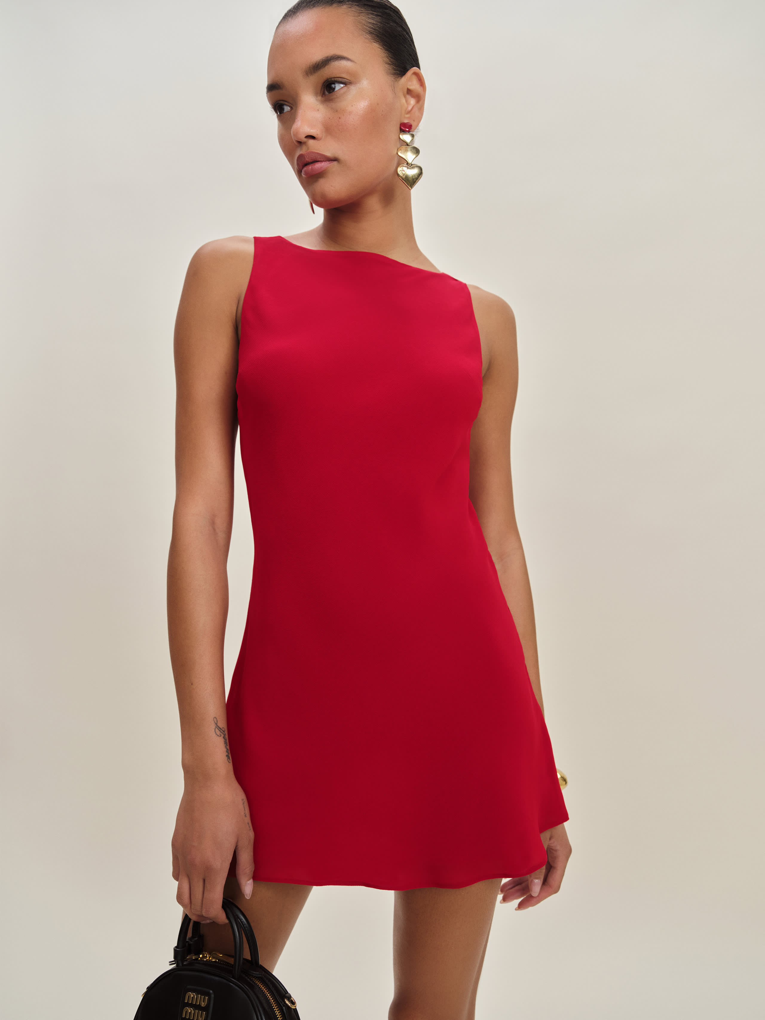Reformation Dale Dress Red Large | Reformation (Global)