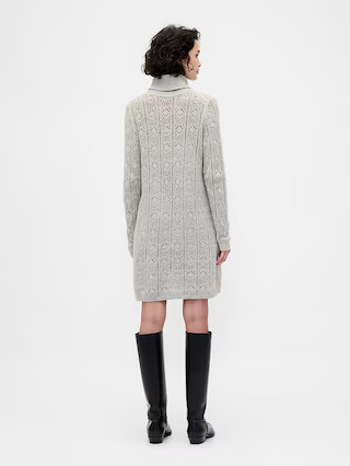 CashSoft Pointelle Turtleneck Sweater Dress | Gap (US)