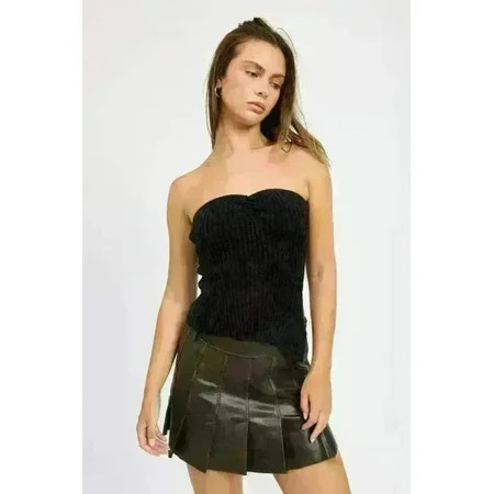 Leather Pleated Skirt | Walmart (US)