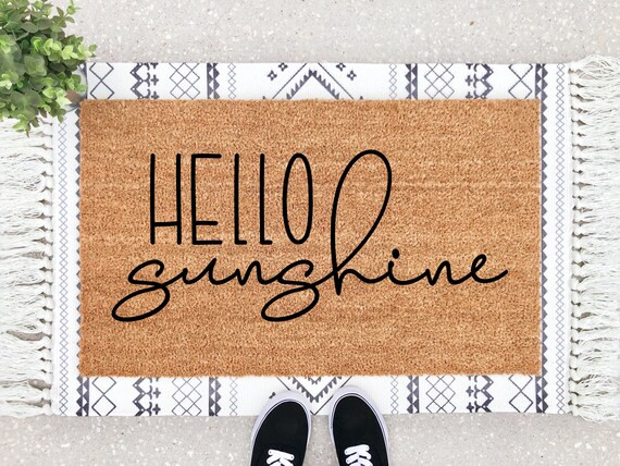 Hello Sunshine Doormat - Hello Summer - Sunshine Gift - Summer Decor - Welcome Mat - Outdoor Deco... | Etsy (US)
