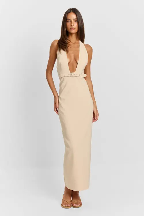 Sasha Therese Wynonna Maxi Dress in Natural at Nordstrom, Size Large | Nordstrom