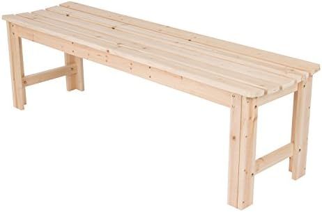 Shine Company Inc. 4205N Backless Garden Bench, 5 Ft, Natural | Amazon (US)