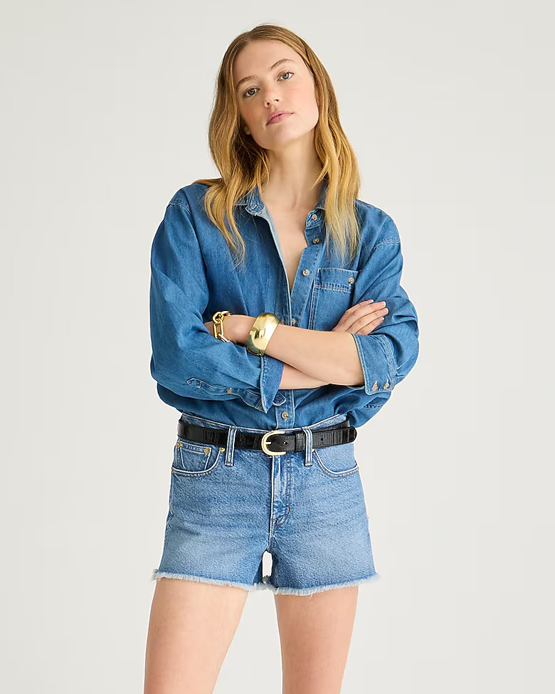 Mid-rise denim short in Lakeshore wash | J. Crew US