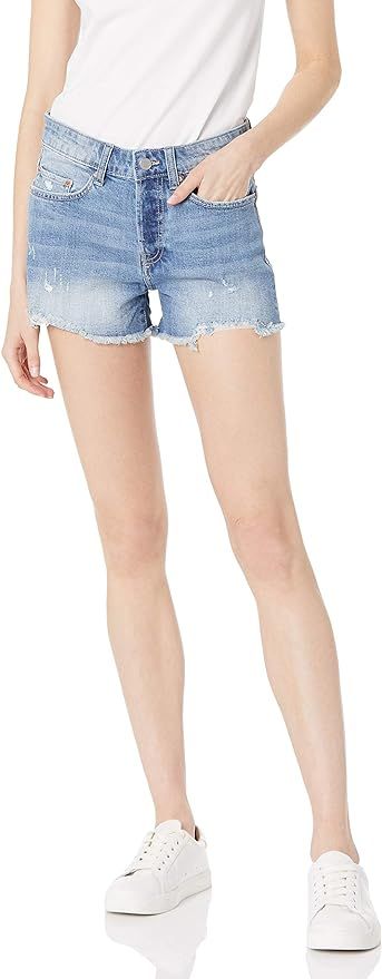 The Drop Women's Standard Sasha Vintage Mid-Rise Button-Fly Cutoff Denim Short | Amazon (US)