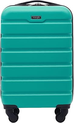 Wrangler 22" Hardside Spinner Carry-On Luggage, Teal | Amazon (US)