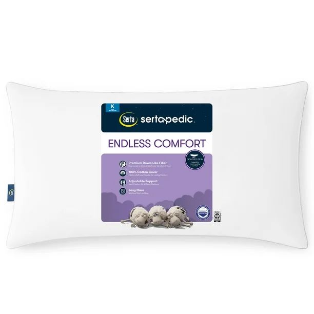 Sertapedic Endless Comfort Bed Pillow, King | Walmart (US)