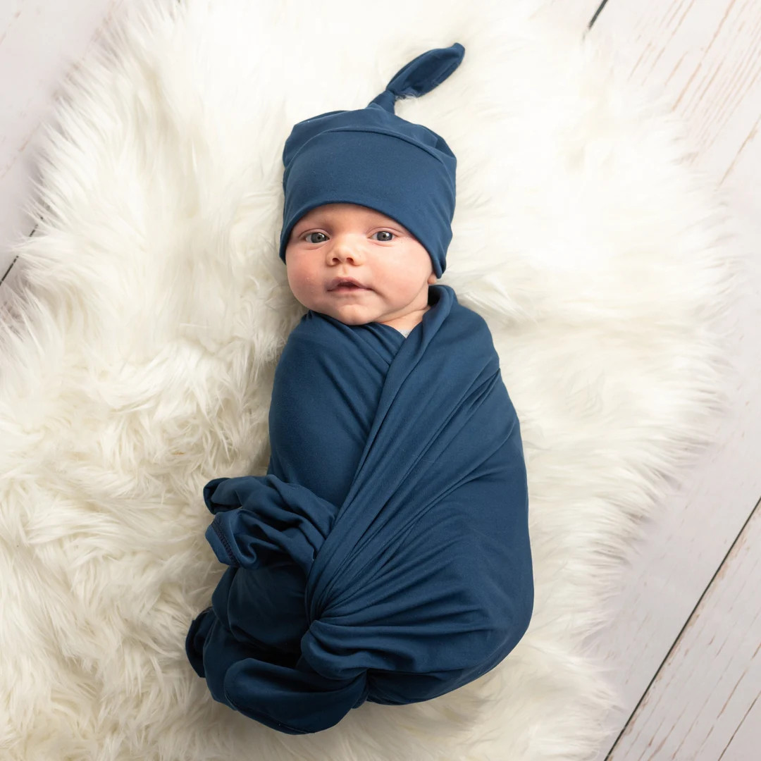 boy swaddle and hat, boy swaddle blanket and hat, newborn boy swaddle set, newborn boy swaddle an... | Etsy (US)