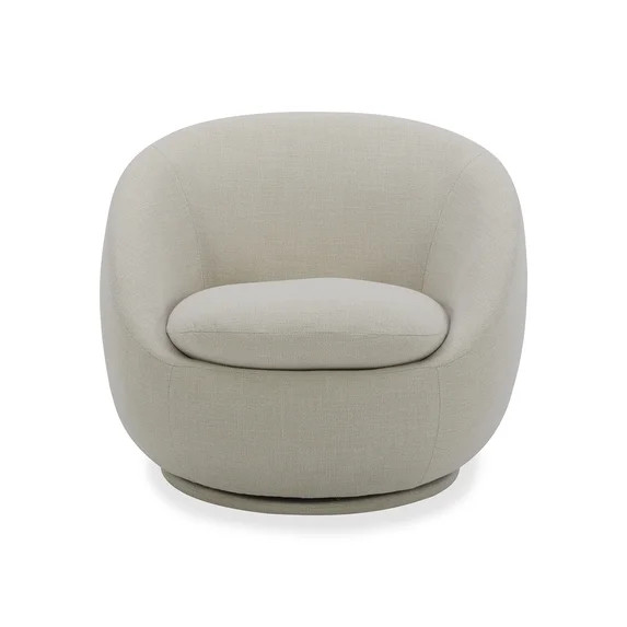 Better Homes & Gardens Mira Swivel Accent Chair, Cream Linen | Walmart (US)