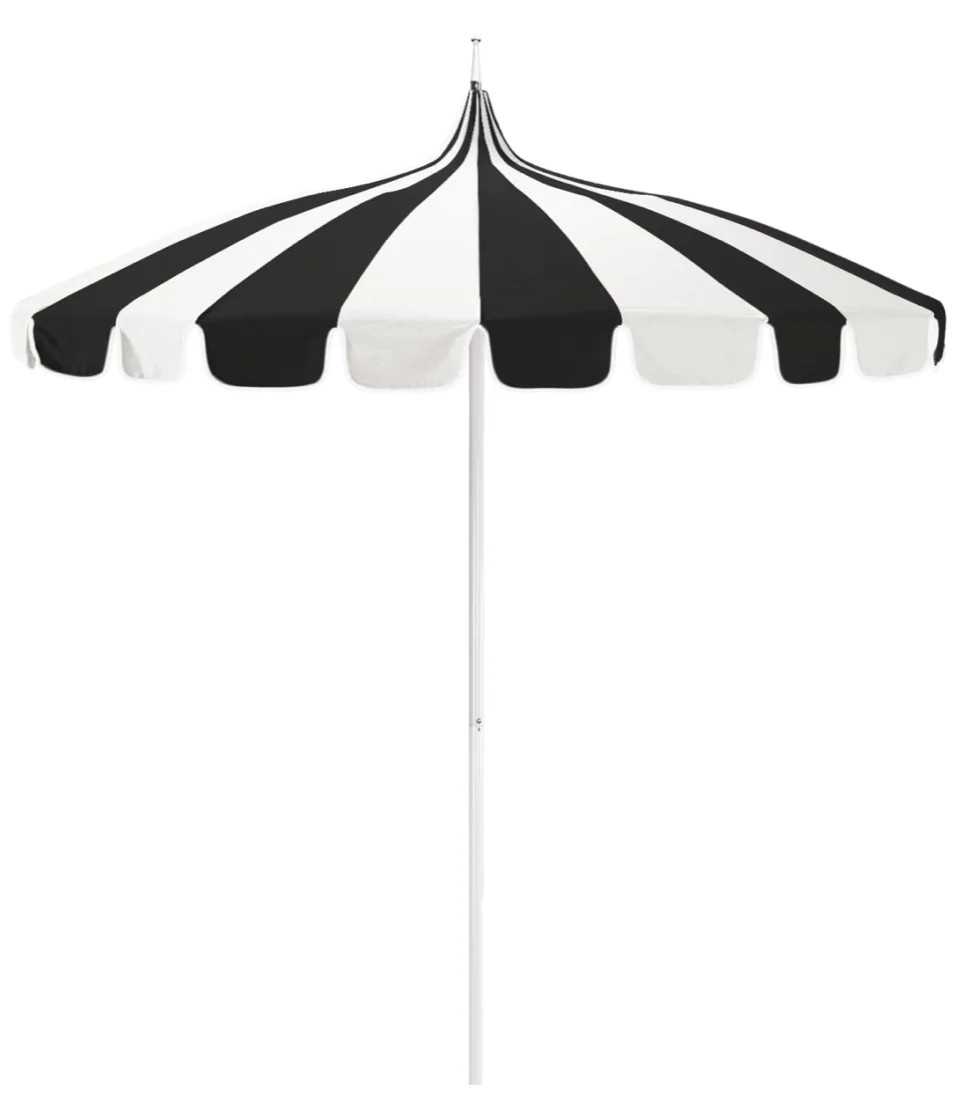 Vintage Pagoda Black Sunbrella Patio Umbrella 8.5 ft. | Mintly Home