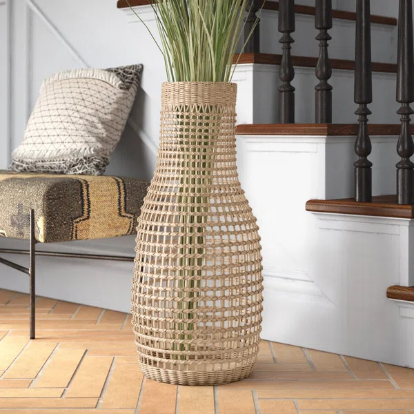 Chelsey Beige 28.25" Seagrass Floor Vase | Wayfair North America