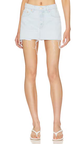 MOTHER The Fun Dip Micro Cut Skirt in Blue. - size 31 (also in 29, 30, 32, 33, 34) | Revolve Clothing (Global)