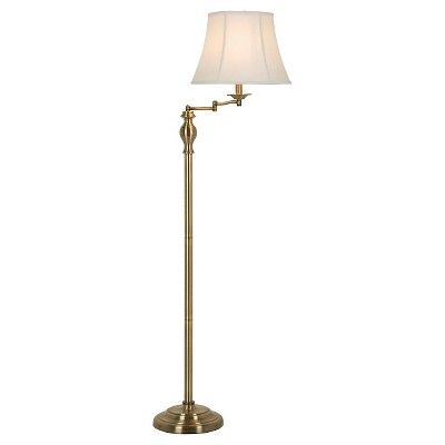 60" 3-way Swing Arm Metal Floor Lamp Antique Brass - Fangio Lighting | Target