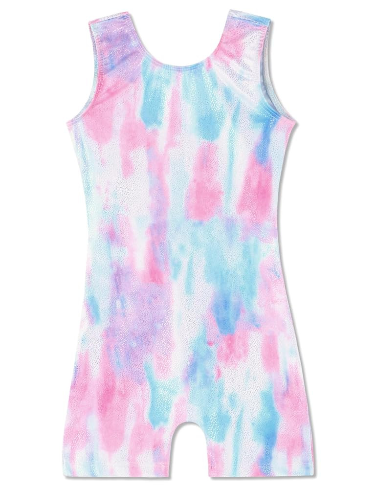 Domusgo Gymnastics Leotards for Girls Sparkly One-Piece Pro Kids Unitard Biketards with Shorts | Amazon (US)