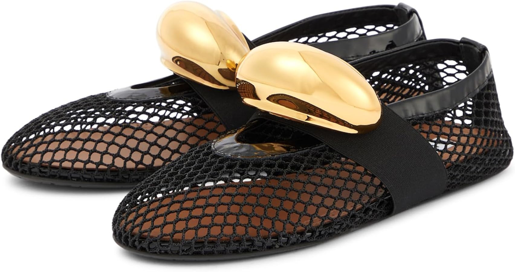 DOEYG Mesh Ballet Flats for Women Buckle Strap Comfy Casual Office Flat Heel Ballerina Shoes | Amazon (US)